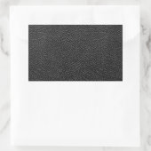 Faux zwart leder rechthoekige sticker (Tas)