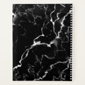 Faux Zwart Marmer Look Custom Pet Fotosjabloon Planner (Achterkant)