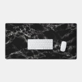 Faux zwart marmer ontwerp bureaumat (Keyboard & Muis)