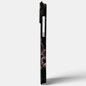 Faux Zwart Marmeren iPhone Case Modern Ontwerp (Achterkant / Links)