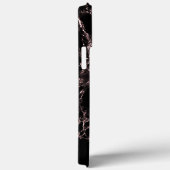 Faux Zwart Marmeren iPhone Case Modern Ontwerp (Achterkant / Rechts)
