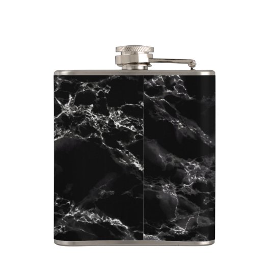 Faux zwart marmeren kolf heupfles (Achterkant)