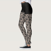 Faux Zwart Rozen Lace Fishnet en Korte Leggings (Links)