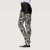 Faux Zwart Rozen Lace Fishnet en Shorts Leggings (Links)