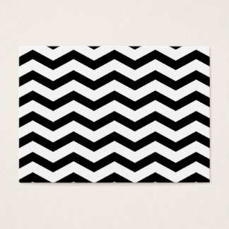 Faux Zwart Wit Folie Chevron Zig Zag Patroon Visitekaartjes