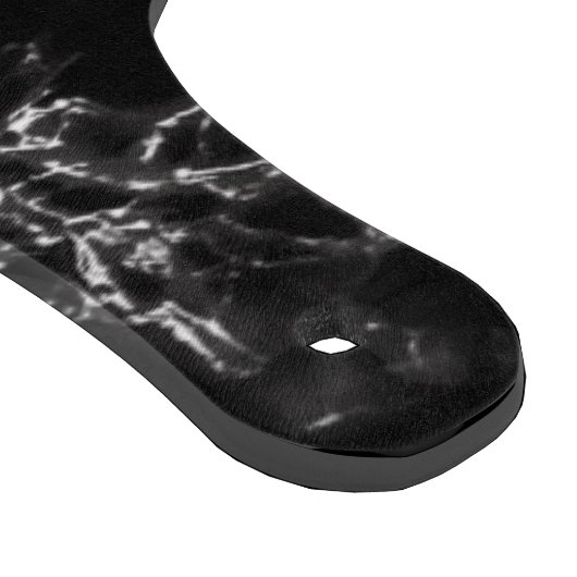 Faux Zwart Wit Marmer Monogram Snijplank (Hoek)