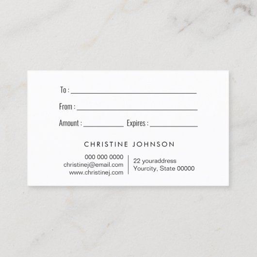 faux zwarte glitter druppelt cadeaukaart visitekaartje (Achterkant)