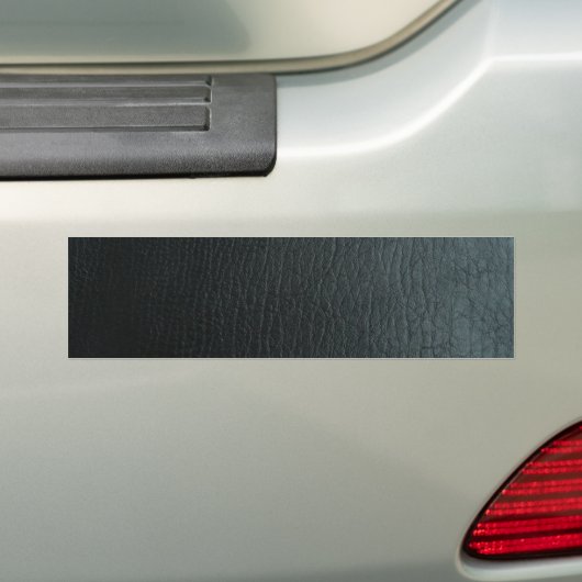 Faux zwarte lederen textuur bumpersticker (Op auto)