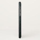 Faux zwarte lederen textuur Case-Mate iPhone case (Achterkant/links)