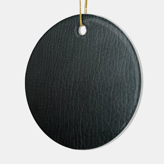 Faux zwarte lederen textuur keramisch ornament (Links)
