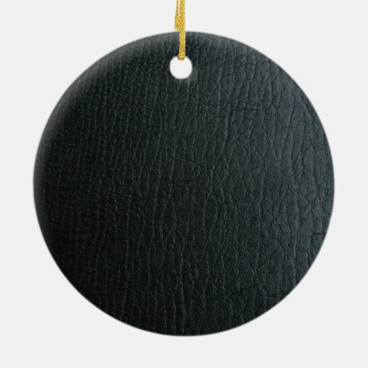 Faux zwarte lederen textuur keramisch ornament (Achterkant)