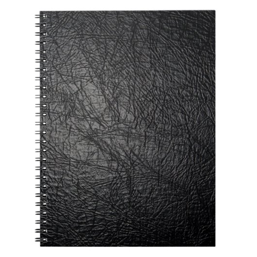 Faux zwarte lederen textuur notitieboek (Voorkant)