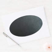 Faux zwarte lederen textuur ovale sticker (Envelop)