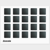 Faux zwarte lederen textuur vierkante sticker (Vel)