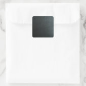 Faux zwarte lederen textuur vierkante sticker (Tas)