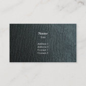 Faux zwarte lederen textuur visitekaartje (Voorkant)