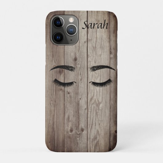 Faux zweeft Houten Textuur Hoesje-Mate iPhone Case (Achterkant)