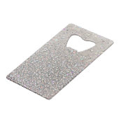 FauxGlitter Creditkaart Flessenopener (Voorkant Gekanteld)