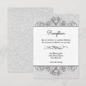 FauxGlitterFormal Bloemrijke Bloei - Uitnodiging O (Voorkant / Achterkant)