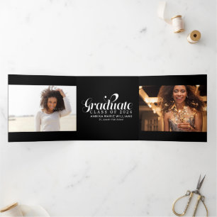 Fave Afstuderen Multi Foto Tri-Fold Aankondiging