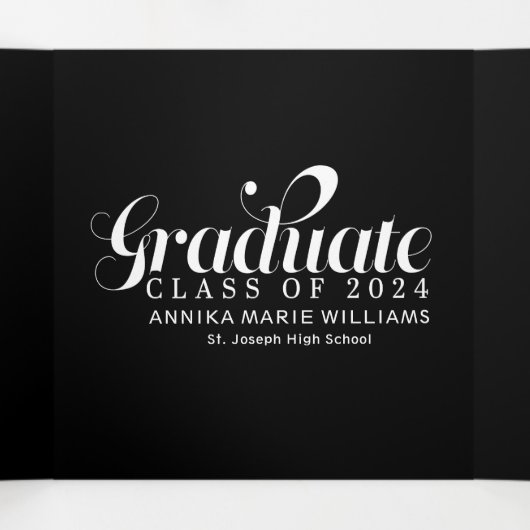 Fave Afstuderen Multi Foto Tri-Fold Aankondiging (Binnenkant midden)