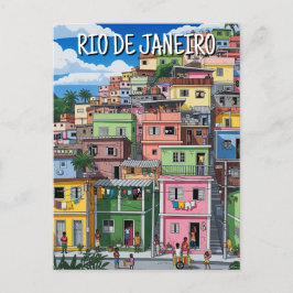 Favelas in Rio de Janeiro Briefkaart