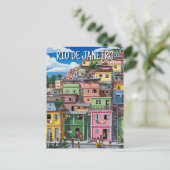Favelas in Rio de Janeiro Briefkaart (Staand voorkant)