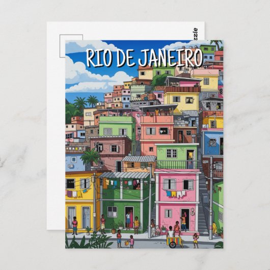 Favelas in Rio de Janeiro Briefkaart (Voorkant / Achterkant)