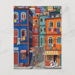 Favelas in Rio de Janeiro Briefkaart