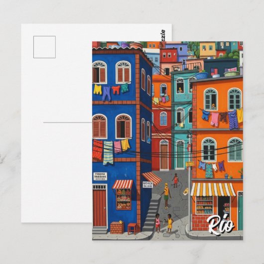 Favelas in Rio de Janeiro Briefkaart (Voorkant / Achterkant)