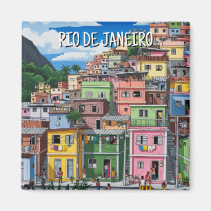 Favelas in Rio de Janeiro Magneet