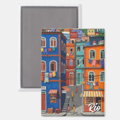 Favelas in Rio de Janeiro Magneet (Voorkant / Achterkant)