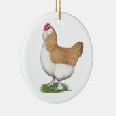 Faverolle Hen Keramisch Ornament (Rechts)