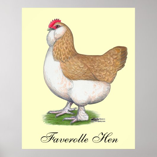 Faverolle Hen Poster (Voorkant)
