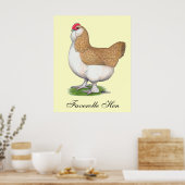 Faverolle Hen Poster (Keuken)