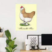 Faverolle Hen Poster (Thuiskantoor)