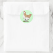 Faverolle Hen Ronde Sticker (Tas)