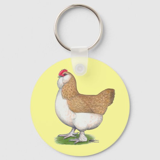 Faverolle Hen Sleutelhanger (Voorkant)