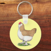 Faverolle Hen Sleutelhanger (Voorkant)
