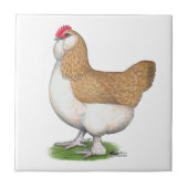 Faverolle Hen Tegeltje (Voorkant)