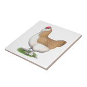 Faverolle Hen Tegeltje (Zijkant)