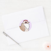 Faverolles Hen Ronde Sticker (Envelop)