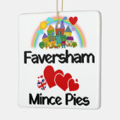 Faversham Kent, UK Loves Mince Pies Keramisch Ornament (Links)