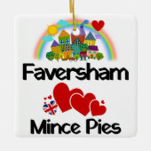 Faversham Kent, UK Loves Mince Pies Keramisch Ornament (Voorkant)
