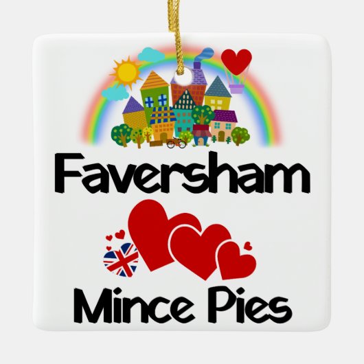 Faversham Kent, UK Loves Mince Pies Keramisch Ornament (Voorkant)