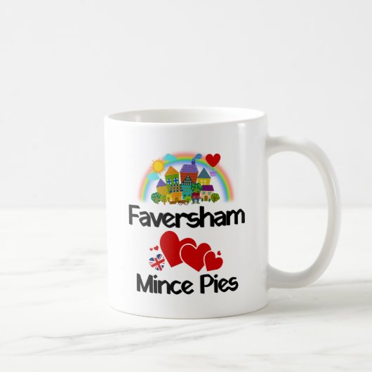 Faversham, Kent UK Loves Mince Pies Koffiemok (Rechts)