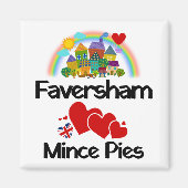 Faversham, Kent UK Loves Mince Pies Magneet (Voorkant)