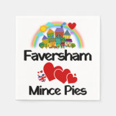 Faversham, Kent UK Loves Mince Pies Servet (Voorkant)