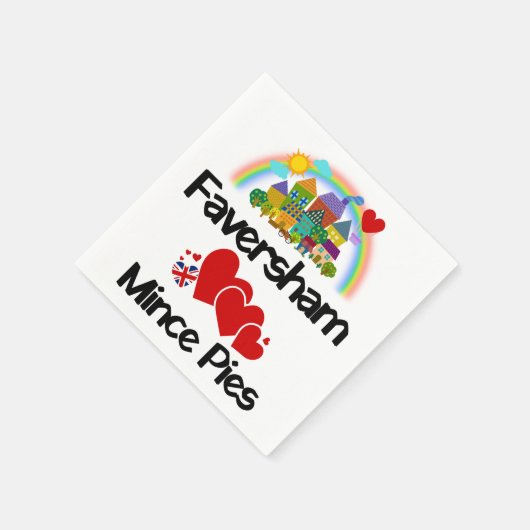Faversham, Kent UK Loves Mince Pies Servet (Hoek)