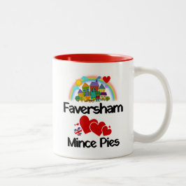 Faversham, Kent UK Loves Mince Pies Tweekleurige Koffiemok